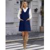 Zeagoo Women’s Sweater Vest Dresses for Women 2025 V Neck Sleeveless Knit Pullover Sweater with Pockets Fall Winter Outfits(Blue)