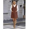 Zeagoo Women’s Sweater Vest Dresses for Women 2025 V Neck Sleeveless Knit Pullover Sweater with Pockets Fall Winter Outfits(Brown)