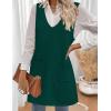 Zeagoo Women’s Sweater Vest Dresses for Women 2025 V Neck Sleeveless Knit Pullover Sweater with Pockets Fall Winter Outfits(Green)