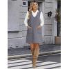 Zeagoo Women’s Sweater Vest Dresses for Women 2025 V Neck Sleeveless Knit Pullover Sweater with Pockets Fall Winter Outfits(Grey)