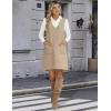 Zeagoo Women’s Sweater Vest Dresses for Women 2025 V Neck Sleeveless Knit Pullover Sweater with Pockets Fall Winter Outfits(Stb)