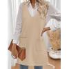 Zeagoo Women’s Sweater Vest Dresses for Women 2025 V Neck Sleeveless Knit Pullover Sweater with Pockets Fall Winter Outfits(Stb)