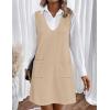 Zeagoo Women’s Sweater Vest Dresses for Women 2025 V Neck Sleeveless Knit Pullover Sweater with Pockets Fall Winter Outfits(Stb)