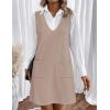 Zeagoo Women’s Sweater Vest Dresses for Women 2025 V Neck Sleeveless Knit Pullover Sweater with Pockets Fall Winter Outfits(Wa)