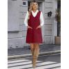 Zeagoo Women’s Sweater Vest Dresses for Women 2025 V Neck Sleeveless Knit Pullover Sweater with Pockets Fall Winter Outfits(Wine Red)