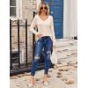 Zeagoo Womens T Shirts Long Sleeve V Neck Basic Tee Casual Loose Fit Soft Fall Tops Outfits 2026 S-XXL(Apricot)