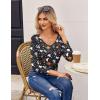 Zeagoo Womens T Shirts Long Sleeve V Neck Basic Tee Casual Loose Fit Soft Fall Tops Outfits 2026 S-XXL(Black Ghost)