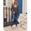 Zeagoo Womens T Shirts Long Sleeve V Neck Basic Tee Casual Loose Fit Soft Fall Tops Outfits 2026 S-XXL(Dark Grey)