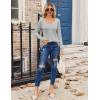Zeagoo Womens T Shirts Long Sleeve V Neck Basic Tee Casual Loose Fit Soft Fall Tops Outfits 2026 S-XXL(Grey)