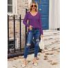 Zeagoo Womens T Shirts Long Sleeve V Neck Basic Tee Casual Loose Fit Soft Fall Tops Outfits 2026 S-XXL(Purple)