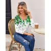 Zeagoo Womens T Shirts Long Sleeve V Neck Basic Tee Casual Loose Fit Soft Fall Tops Outfits 2026 S-XXL(Shamrock White)
