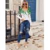 Zeagoo Womens T Shirts Long Sleeve V Neck Basic Tee Casual Loose Fit Soft Fall Tops Outfits 2026 S-XXL(Shamrock White)