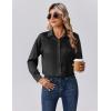Zeagoo Womens Tops Long Sleeve Satin Silk Button Down Shirts Casual Business Dressy Blouses Fall Clothes(Black)