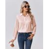 Zeagoo Womens Tops Long Sleeve Satin Silk Button Down Shirts Casual Business Dressy Blouses Fall Clothes(Champagne)