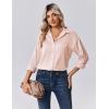 Zeagoo Womens Tops Long Sleeve Satin Silk Button Down Shirts Casual Business Dressy Blouses Fall Clothes(Champagne)