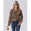 Zeagoo Womens Tops Long Sleeve Satin Silk Button Down Shirts Casual Business Dressy Blouses Fall Clothes(Multicolor 721)