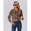 Zeagoo Womens Tops Long Sleeve Satin Silk Button Down Shirts Casual Business Dressy Blouses Fall Clothes(Multicolor 721)