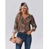 Zeagoo Womens Tops Long Sleeve Satin Silk Button Down Shirts Casual Business Dressy Blouses Fall Clothes(Multicolor 721)
