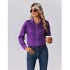 Zeagoo Womens Tops Long Sleeve Satin Silk Button Down Shirts Casual Business Dressy Blouses Fall Clothes(Purple)