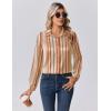 Zeagoo Womens Tops Long Sleeve Satin Silk Button Down Shirts Casual Business Dressy Blouses Fall Clothes(Stripes 720)