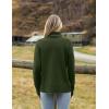 Zeagoo Women’s Turtleneck Sweater 2026 Fall Winter Chunky Knitted Pullover High Low Hem Trendy Basic Jumper Top(Army Green)