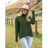 Zeagoo Women’s Turtleneck Sweater 2026 Fall Winter Chunky Knitted Pullover High Low Hem Trendy Basic Jumper Top(Army Green)