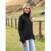 Zeagoo Women’s Turtleneck Sweater 2026 Fall Winter Chunky Knitted Pullover High Low Hem Trendy Basic Jumper Top(Black)