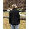 Zeagoo Women’s Turtleneck Sweater 2026 Fall Winter Chunky Knitted Pullover High Low Hem Trendy Basic Jumper Top(Black)