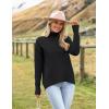 Zeagoo Women’s Turtleneck Sweater 2026 Fall Winter Chunky Knitted Pullover High Low Hem Trendy Basic Jumper Top(Black)