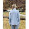 Zeagoo Women’s Turtleneck Sweater 2026 Fall Winter Chunky Knitted Pullover High Low Hem Trendy Basic Jumper Top(Blue)