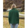 Zeagoo Women’s Turtleneck Sweater 2026 Fall Winter Chunky Knitted Pullover High Low Hem Trendy Basic Jumper Top(Green)