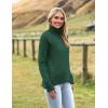 Zeagoo Women’s Turtleneck Sweater 2026 Fall Winter Chunky Knitted Pullover High Low Hem Trendy Basic Jumper Top(Green)