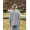 Zeagoo Women’s Turtleneck Sweater 2026 Fall Winter Chunky Knitted Pullover High Low Hem Trendy Basic Jumper Top(Grey)