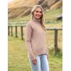 Zeagoo Women’s Turtleneck Sweater 2026 Fall Winter Chunky Knitted Pullover High Low Hem Trendy Basic Jumper Top(Khaki)