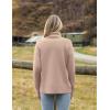 Zeagoo Women’s Turtleneck Sweater 2026 Fall Winter Chunky Knitted Pullover High Low Hem Trendy Basic Jumper Top(Khaki)