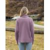 Zeagoo Women’s Turtleneck Sweater 2026 Fall Winter Chunky Knitted Pullover High Low Hem Trendy Basic Jumper Top(Light Purple)