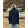 Zeagoo Women’s Turtleneck Sweater 2026 Fall Winter Chunky Knitted Pullover High Low Hem Trendy Basic Jumper Top(Navy Blue)