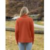 Zeagoo Women’s Turtleneck Sweater 2026 Fall Winter Chunky Knitted Pullover High Low Hem Trendy Basic Jumper Top(Orange)