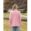 Zeagoo Women’s Turtleneck Sweater 2026 Fall Winter Chunky Knitted Pullover High Low Hem Trendy Basic Jumper Top(Pink)