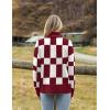 Zeagoo Women’s Turtleneck Sweater 2026 Fall Winter Chunky Knitted Pullover High Low Hem Trendy Basic Jumper Top(Plumplaid)