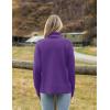 Zeagoo Women’s Turtleneck Sweater 2026 Fall Winter Chunky Knitted Pullover High Low Hem Trendy Basic Jumper Top(Purple)