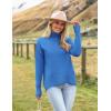 Zeagoo Women’s Turtleneck Sweater 2026 Fall Winter Chunky Knitted Pullover High Low Hem Trendy Basic Jumper Top(Sky Blue)