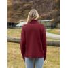 Zeagoo Women’s Turtleneck Sweater 2026 Fall Winter Chunky Knitted Pullover High Low Hem Trendy Basic Jumper Top(Wine Red)