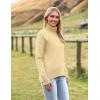 Zeagoo Women’s Turtleneck Sweater 2026 Fall Winter Chunky Knitted Pullover High Low Hem Trendy Basic Jumper Top(Yellow)