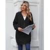 Zeagoo Women’s Zip Up Hoodies Long Sleeve Long Tunic Sweatshirts Oversized Fleece Casual 2025 Fall Jacket Coat with Pocket(01 Black)