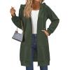 Zeagoo Women’s Zip Up Hoodies Long Sleeve Long Tunic Sweatshirts Oversized Fleece Casual 2025 Fall Jacket Coat with Pocket(Army Green)