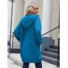 Zeagoo Women’s Zip Up Hoodies Long Sleeve Long Tunic Sweatshirts Oversized Fleece Casual 2025 Fall Jacket Coat with Pocket(Blue)