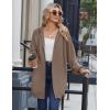 Zeagoo Women’s Zip Up Hoodies Long Sleeve Long Tunic Sweatshirts Oversized Fleece Casual 2025 Fall Jacket Coat with Pocket(Coffee Grey)