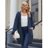 Zeagoo Women’s Zip Up Hoodies Long Sleeve Long Tunic Sweatshirts Oversized Fleece Casual 2025 Fall Jacket Coat with Pocket(Dark Blue)