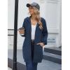 Zeagoo Women’s Zip Up Hoodies Long Sleeve Long Tunic Sweatshirts Oversized Fleece Casual 2025 Fall Jacket Coat with Pocket(Dark Blue)